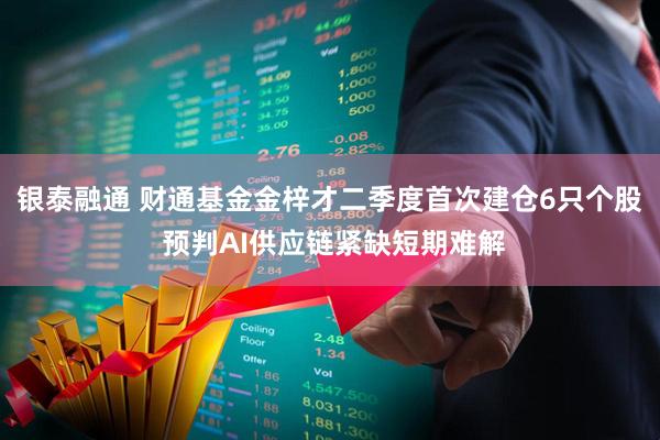 银泰融通 财通基金金梓才二季度首次建仓6只个股 预判AI供应链紧缺短期难解