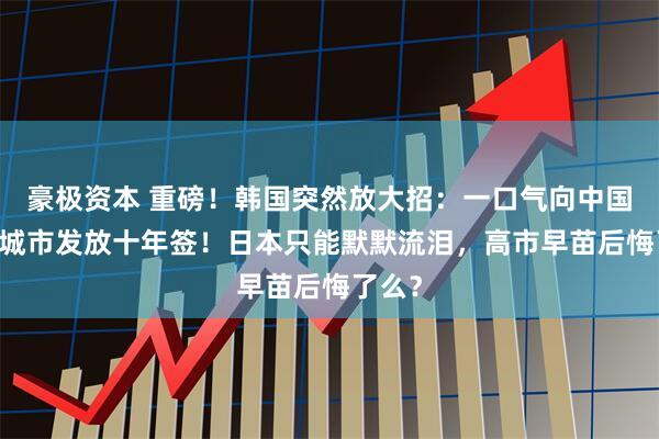 豪极资本 重磅！韩国突然放大招：一口气向中国14个城市发放十年签！日本只能默默流泪，高市早苗后悔了么？