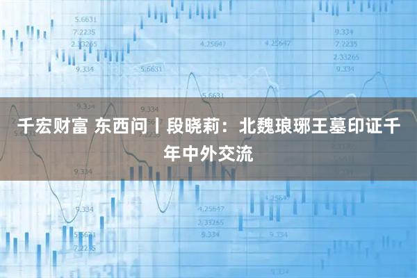 千宏财富 东西问丨段晓莉：北魏琅琊王墓印证千年中外交流