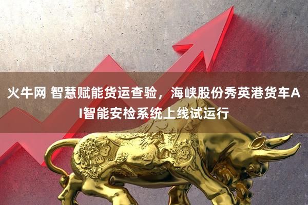 火牛网 智慧赋能货运查验，海峡股份秀英港货车AI智能安检系统上线试运行